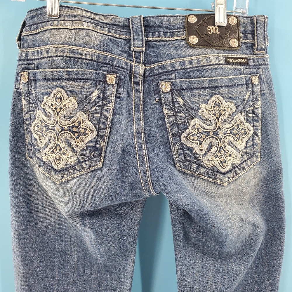 Vintage Miss Me Y2K low rise boot cut jeans 27 - Picture 4 of 15